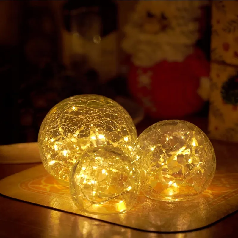 LIGHTS4FUN Glazen Bollen LED Set 3 Stuks — foto 7