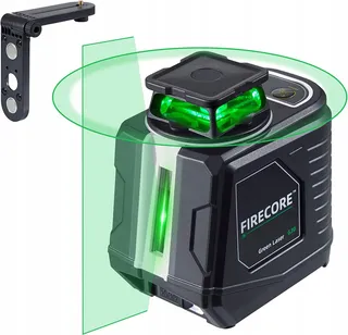 FIRECORE Kruislijnlaser 360° Zelfnivellerend Groen Montage