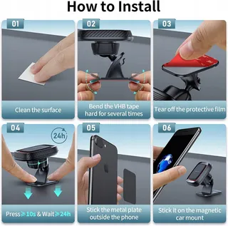 APPS2CAR Magnetische Autohouder 360° iPhone Android — miniatuur 3