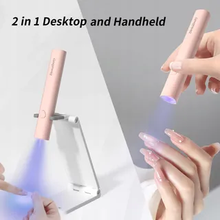 DENABUTY Mini LED UV Nagellamp Roze Gel Lak — miniatuur 3