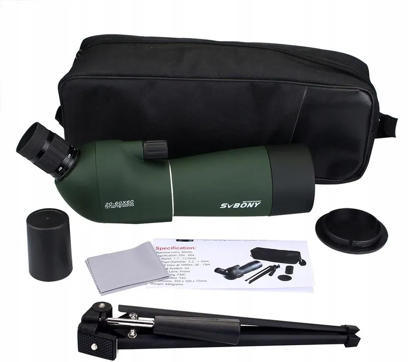 SVBONY SV28 Monoculaire Spotting Scope 20-60x60 met Statief — foto 13