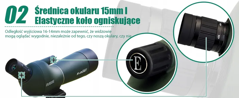 SVBONY SV28 Monoculaire Spotting Scope 20-60x60 met Statief — foto 16