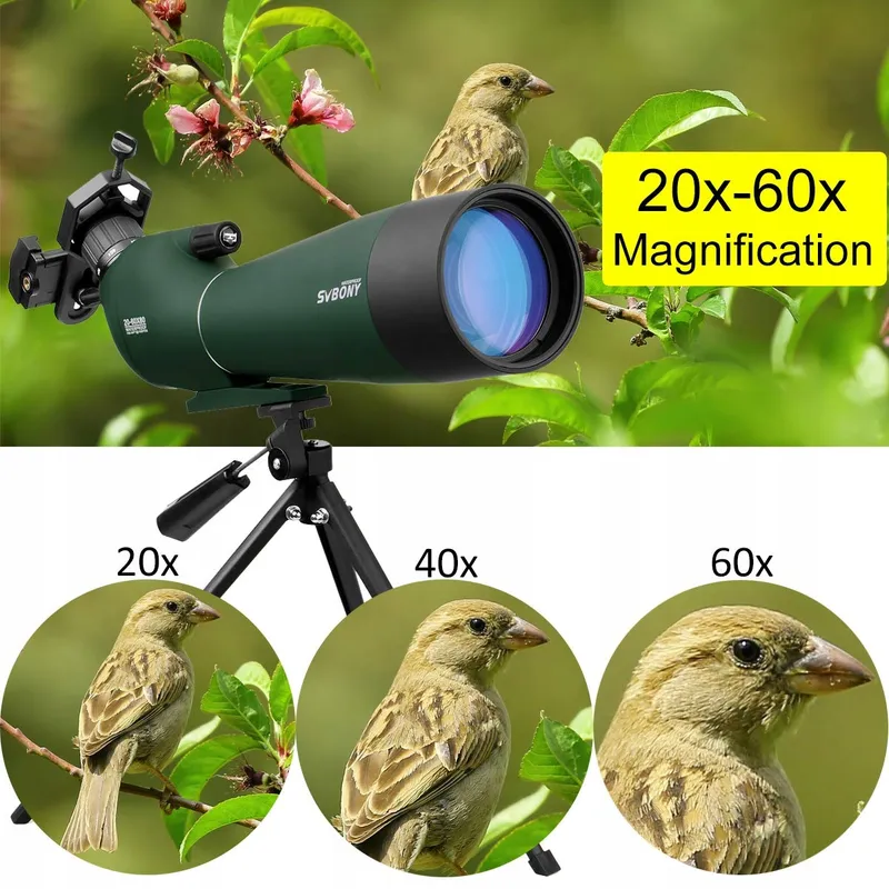 SVBONY SV28 Monoculaire Spotting Scope 20-60x60 met Statief — foto 3