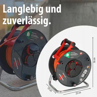 BRENNENSTUHL Garant V2 Kabelhaspel 40m IP44 3 Stopcontacten