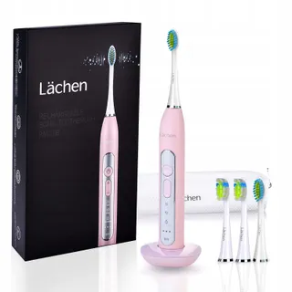LÄCHEN Sonische Tandenborstel 4 Opzetstukken Timer 3 Standen Roze — miniatuur 1