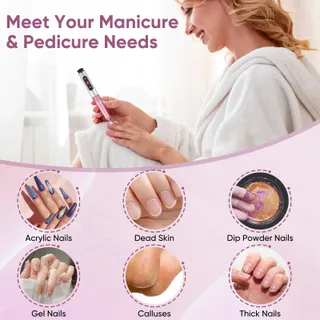 OUKZON Draadloze Nagelfrees 13-in-1 Manicure Pedicure Set — miniatuur 8