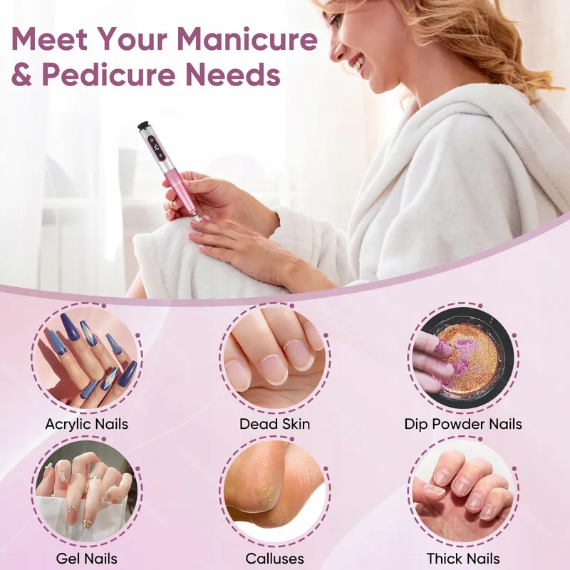 OUKZON Draadloze Nagelfrees 13-in-1 Manicure Pedicure Set — foto 8