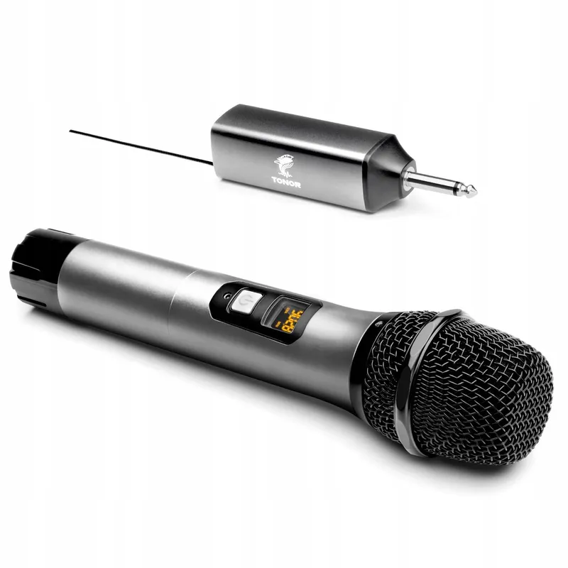 TONOR Draadloze UHF Microfoon Karaoke PA 60m Zilver — foto 1