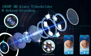 LEBEXY Oorreiniger Camera 1920P WiFi 6 LED Android iOS — miniatuur 2