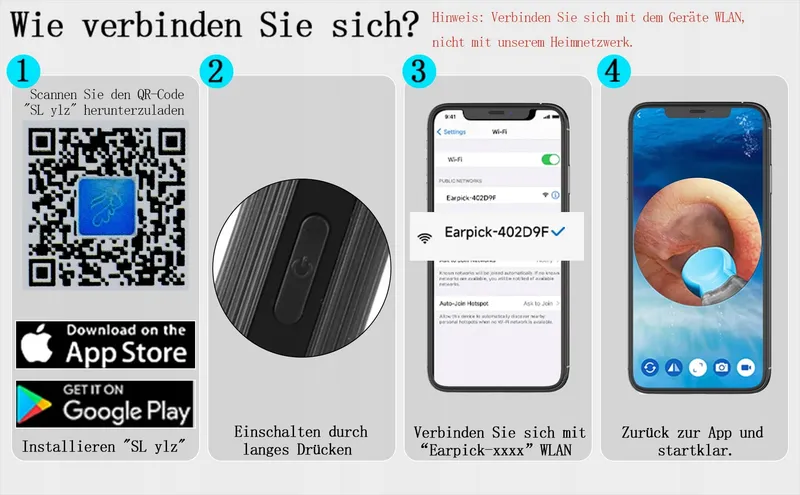 LEBEXY Oorreiniger Camera 1920P WiFi 6 LED Android iOS — foto 8