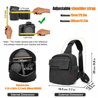 CWATCUN Waterdichte Schoudertas Camera — miniatuur 3