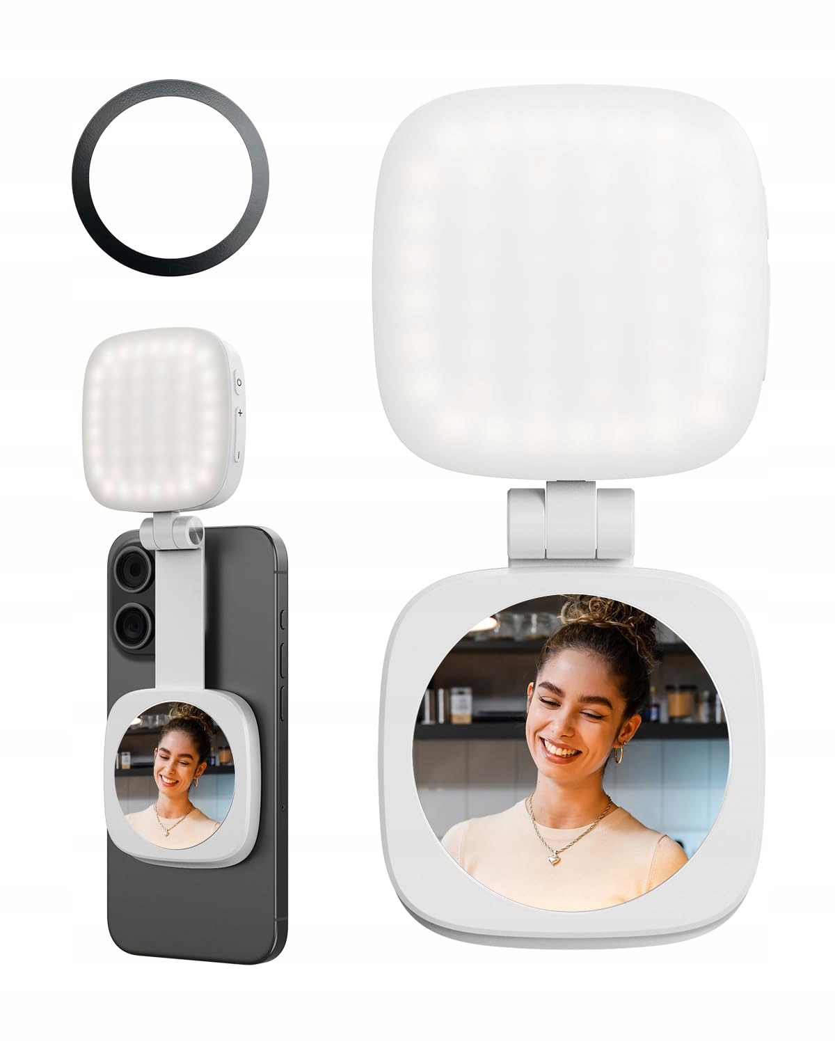 SMALLRIG Vibe P48 Magnetisch Selfielicht iPhone MagSafe Wit