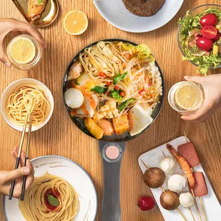 AUDECOOK Elektrische Hotpot 1,5L met Stoomgarer Antiaanbak — miniatuur 2