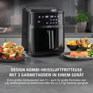 CASO AirFry Steam 700 Airfryer Stoomgarer 7L Zwart — miniatuur 2