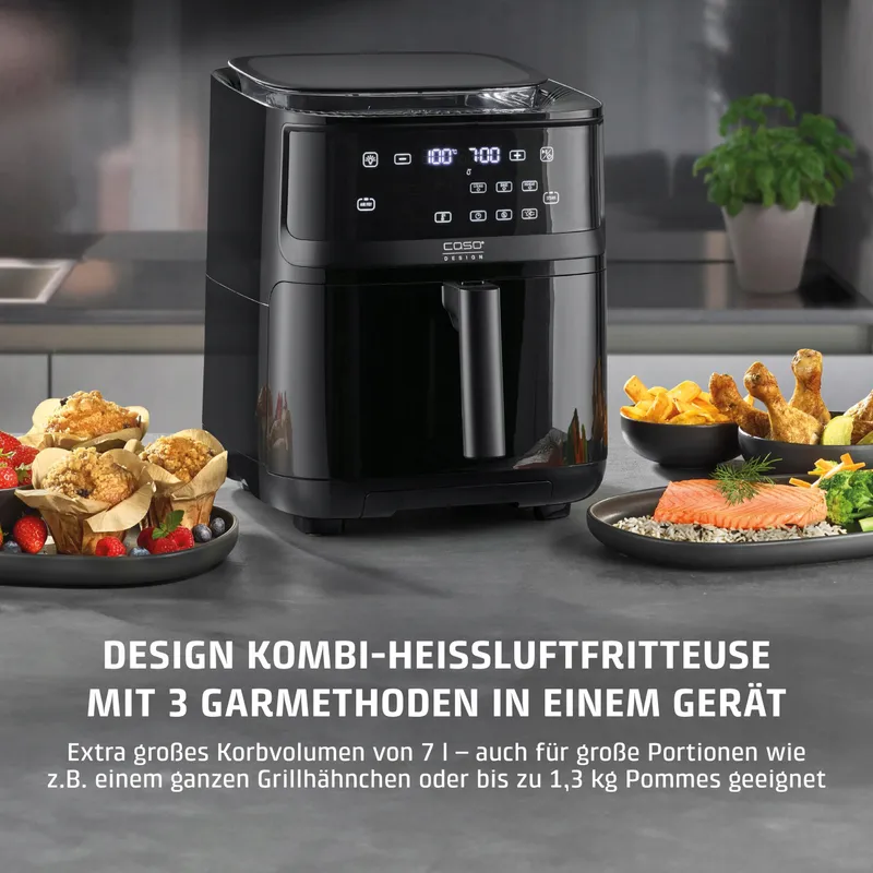 CASO AirFry Steam 700 Airfryer Stoomgarer 7L Zwart — foto 2