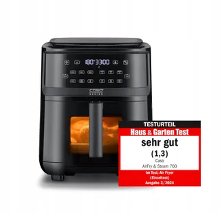 CASO AirFry Steam 700 Airfryer Stoomgarer 7L Zwart — miniatuur 1