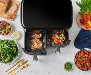 RUSSELL HOBBS SatisFry Dual Airfryer 9L Zwart Zilver — miniatuur 4