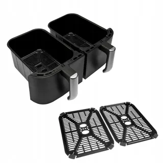 RUSSELL HOBBS SatisFry Dual Airfryer 9L Zwart Zilver — miniatuur 6