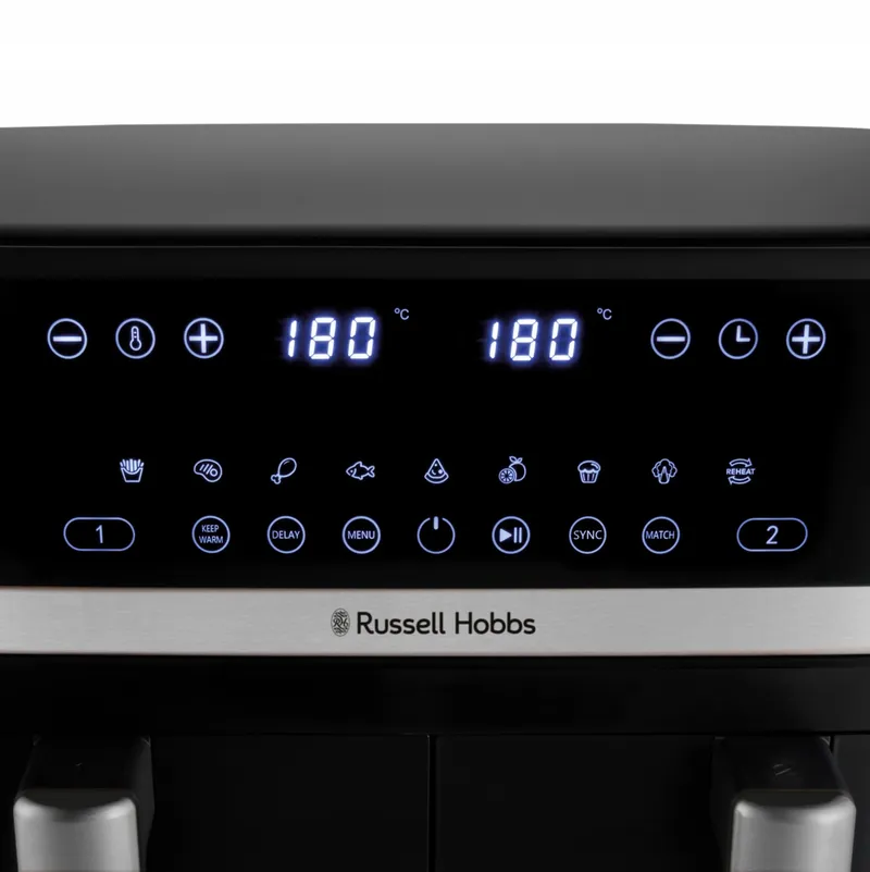 RUSSELL HOBBS SatisFry Dual Airfryer 9L Zwart Zilver — foto 5