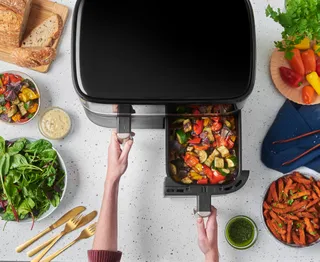 RUSSELL HOBBS SatisFry Dual Airfryer 9L Zwart Zilver — miniatuur 8