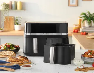 RUSSELL HOBBS SatisFry Dual Airfryer 9L Zwart Zilver — miniatuur 9