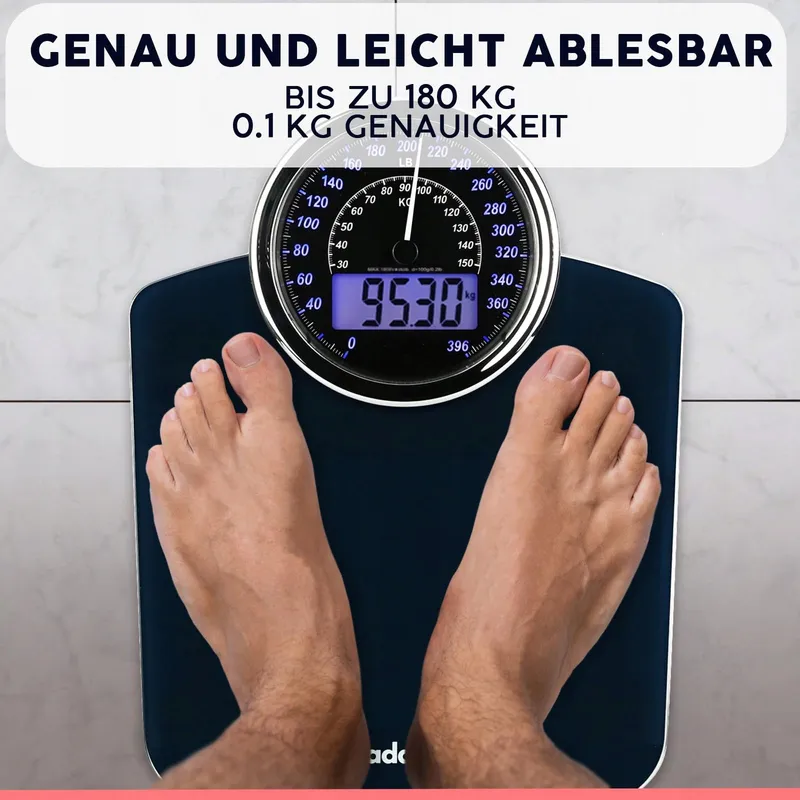 ADAMSON Hybride Weegschaal 2-in-1 Digitaal Analoog 180kg — foto 5