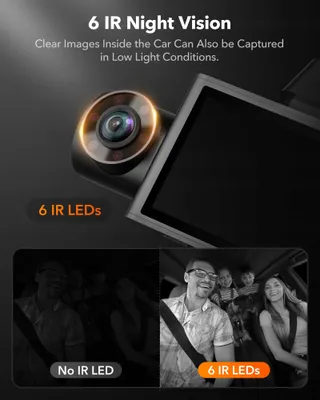WOLFBOX Dashcam 3-Kanaals 4K WiFi GPS Nachtzicht 512GB — miniatuur 4