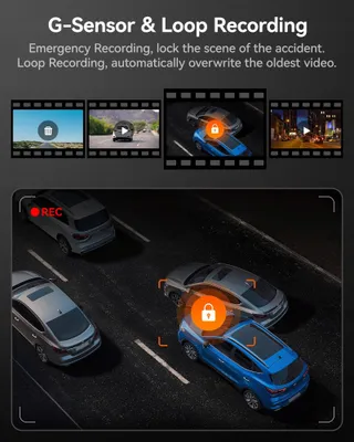 WOLFBOX Dashcam 3-Kanaals 4K WiFi GPS Nachtzicht 512GB — miniatuur 8