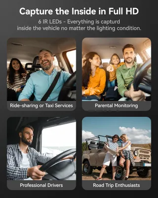 WOLFBOX Dashcam 3-Kanaals 4K WiFi GPS Nachtzicht 512GB — miniatuur 7