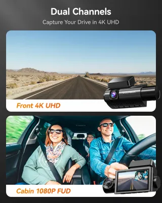 WOLFBOX Dashcam 3-Kanaals 4K WiFi GPS Nachtzicht 512GB — miniatuur 3
