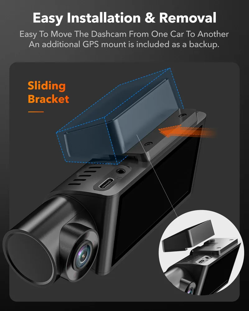 WOLFBOX Dashcam 3-Kanaals 4K WiFi GPS Nachtzicht 512GB — foto 9