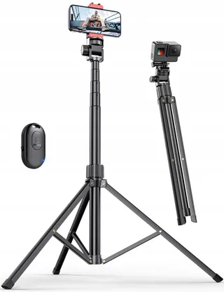 PNITRI Statief 180cm Smartphone met Afstandsbediening Aluminium