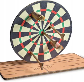 Houten 3D Kaart Cadeau voor Dartspelers Dartbord Thema