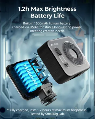 SMALLRIG Vibe P96 Pro LED Videolicht 2500-6500K CRI95+ — miniatuur 8