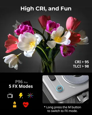 SMALLRIG Vibe P96 Pro LED Videolicht 2500-6500K CRI95+ — miniatuur 5