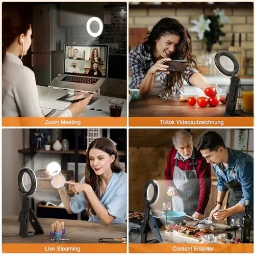 EVERSHOP 5" LED Ringlicht Statief Telefoonhouder 360° Draaibaar — foto 2