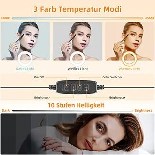 EVERSHOP 5" LED Ringlicht Statief Telefoonhouder 360° Draaibaar — miniatuur 6