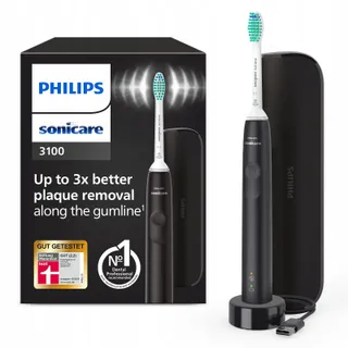PHILIPS Sonicare 3100 HX3673/14 Sonische Tandenborstel Zwart Etui Timer