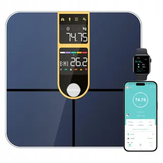 HEALTHKEEP Bluetooth Weegschaal Goud 16 Meetwaarden Android iOS App
