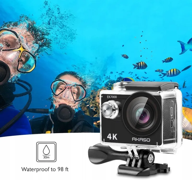 AKASO EK7000 Actiecamera 4K 30FPS 20MP Onderwater WiFi LCD — foto 4