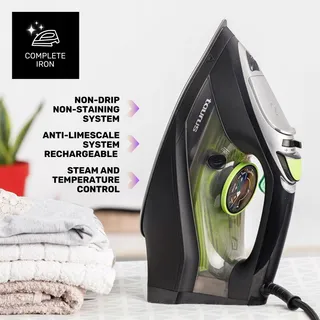 TAURUS Stoomstrijkijzer 3000W 200g/min ECO Precisietip Zwart — miniatuur 3