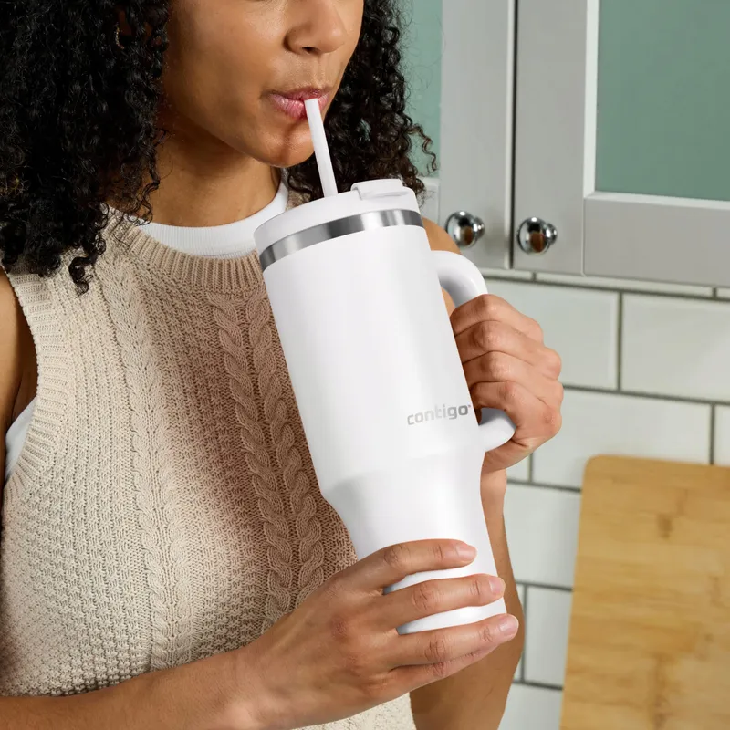 CONTIGO Thermosfles RVS 1200ml met Handvat en Rietje BPA-vrij — foto 8