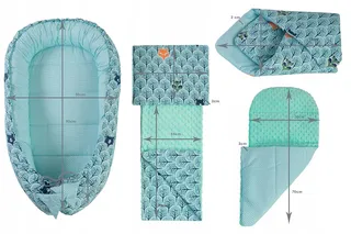 MEDIPARTNERS Babynestje Set 100x60x15 Katoen — miniatuur 2