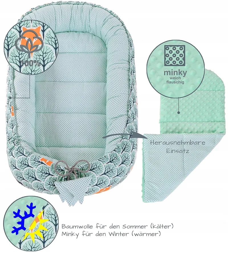 MEDIPARTNERS Babynestje Set 100x60x15 Katoen — foto 15