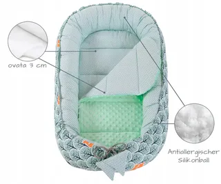 MEDIPARTNERS Babynestje Set 100x60x15 Katoen — miniatuur 8