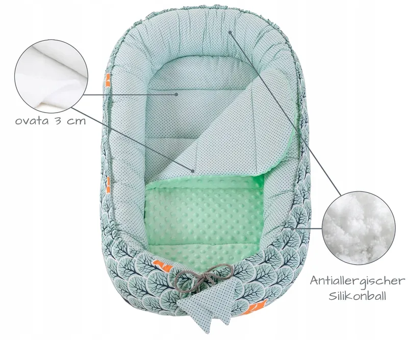 MEDIPARTNERS Babynestje Set 100x60x15 Katoen — foto 8