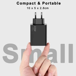 USB C Oplader 65W 3-Poorts 2 USB-C 1 USB-A PPS Snellader — miniatuur 6
