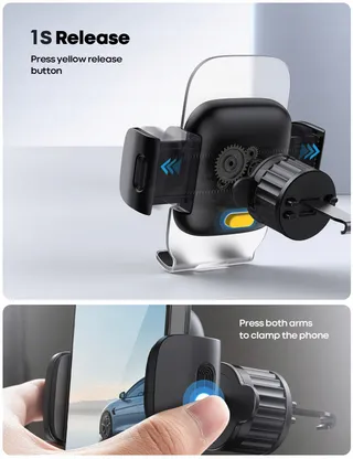 LAMICALL Autohouder 360° Ventilatierooster iPhone — miniatuur 3