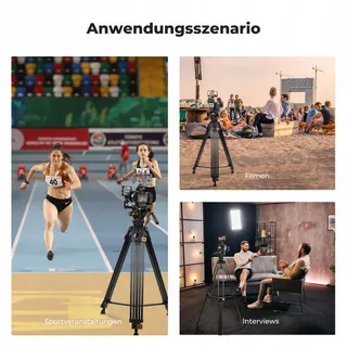 K&F CONCEPT Videostatief 191cm 360° Vloeistofkop DSLR 10kg — miniatuur 9