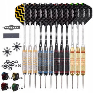 TURNART Stalen Dartpijlen 12 Stuks 24g Goud